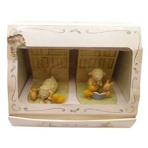 Dayspring Really Woolly Lamb Bookends in Original Box Christian Baby 2007